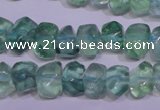 CFL1087 15 inches 8*12mm faceted nuggets blue fluorite beads