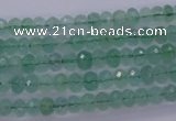 CFL110 15.5 inches 4*6mm faceted rondelle green fluorite beads