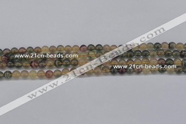 CFL1101 15.5 inches 6mm round yellow fluorite gemstone beads