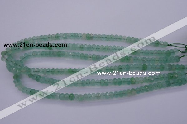 CFL111 15.5 inches 5*8mm faceted rondelle green fluorite beads