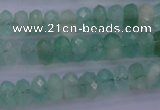 CFL112 15.5 inches 5*10mm faceted rondelle green fluorite beads