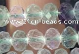 CFL1142 15.5 inches 4*6mm faceted rondelle fluorite gemstone beads