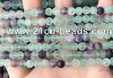 CFL1146 15.5 inches 6mm round matte fluorite beads wholesale