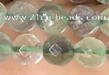 CLF1155 15.5 inches 6mm faceetd round fluorite gemstone beads