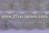 CFL1200 15.5 inches 6*10mm rice green fluorite gemstone beads