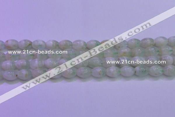 CFL1202 15.5 inches 10*14mm rice green fluorite gemstone beads