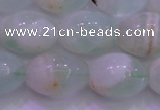 CFL1204 15.5 inches 12*16mm rice green fluorite gemstone beads