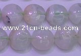 CFL1208 15.5 inches 10mm flat round green fluorite gemstone beads