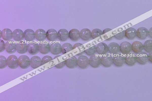 CFL1209 15.5 inches 12mm flat round green fluorite gemstone beads