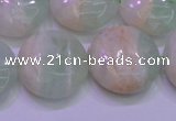 CFL1212 15.5 inches 18mm flat round green fluorite gemstone beads