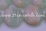 CFL1213 15.5 inches 20mm flat round green fluorite gemstone beads