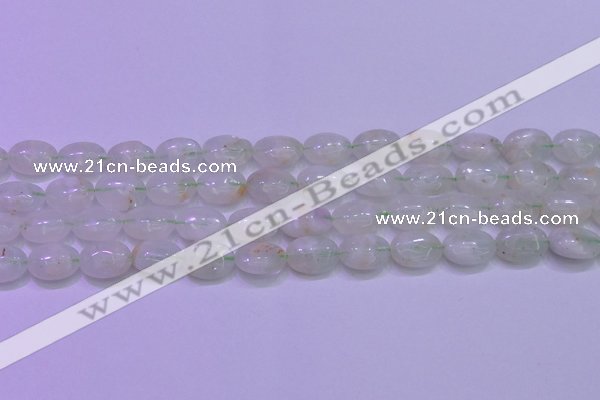 CFL1217 15.5 inches 10*14mm oval green fluorite gemstone beads