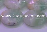 CFL1221 15.5 inches 18*25mm oval green fluorite gemstone beads