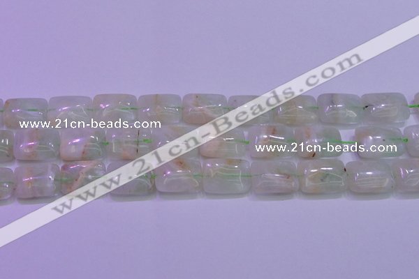 CFL1227 15.5 inches 15*20mm rectangle green fluorite gemstone beads