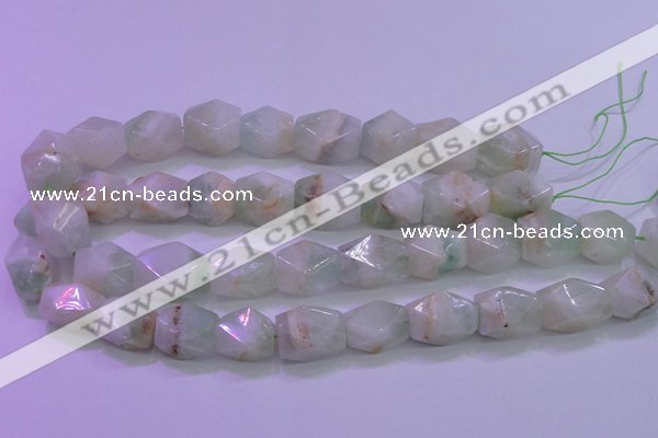 CFL1229 15.5 inches 13*18mm - 15*20mm faceted nuggets green fluorite beads