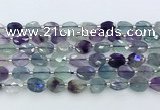 CFL1231 15.5 inches 8*10mm faceted oval fluorite beads