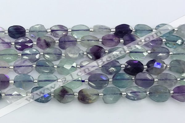 CFL1231 15.5 inches 8*10mm faceted oval fluorite beads