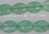 CFL125 15.5 inches 12*16mm faceted oval green fluorite beads