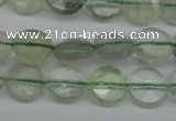 CFL131 15.5 inches 8mm faceted coin green fluorite beads