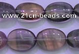 CFL1341 15.5 inches 12*16mm oval purple fluorite gemstone beads