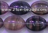 CFL1343 15.5 inches 15*20mm oval purple fluorite gemstone beads