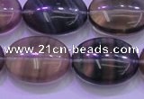 CFL1344 15.5 inches 18*25mm oval purple fluorite gemstone beads