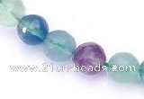 CFL14 16 inch A- grade 10mm faceted round natural fluorite beads