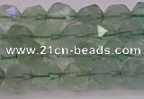 CFL1402 15.5 inches 8mm faceted nuggets green fluorite beads