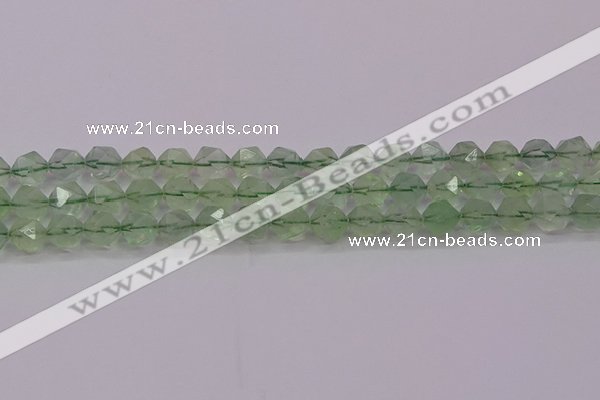 CFL1403 15.5 inches 10mm faceted nuggets green fluorite beads