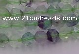 CFL1406 15.5 inches 6mm faceted nuggets fluorite gemstone beads