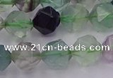 CFL1409 15.5 inches 12mm faceted nuggets fluorite gemstone beads