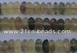 CFL142 15.5 inches 5*10mm faceted rondelle yellow fluorite beads