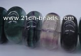 CFL145 15.5 inches 10*20mm rondelle natural fluorite beads