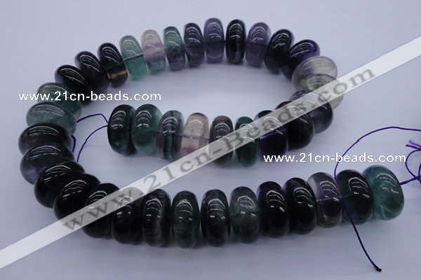 CFL145 15.5 inches 10*20mm rondelle natural fluorite beads