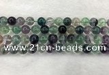 CFL1464 15.5 inches 12mm round A grade fluorite gemstone beads