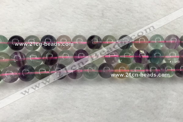 CFL1483 15.5 inches 10mm round rainbow fluorite gemstone beads