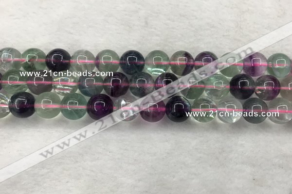 CFL1484 15.5 inches 12mm round rainbow fluorite gemstone beads