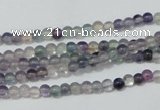 CFL150 15.5 inches 4mm round natural fluorite gemstone beads wholesale