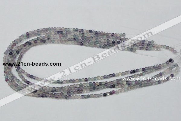 CFL150 15.5 inches 4mm round natural fluorite gemstone beads wholesale