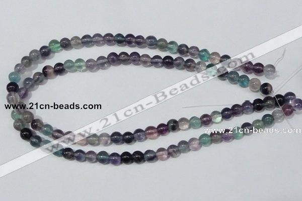 CFL151 15.5 inches 8mm round natural fluorite gemstone beads wholesale