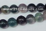 CFL152 15.5 inches 10mm round natural fluorite gemstone beads wholesale