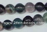 CFL153 15.5 inches 12mm round natural fluorite gemstone beads wholesale