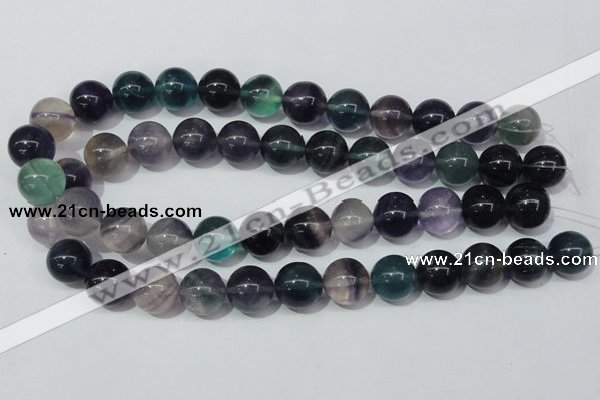 CFL154 15.5 inches 14mm round natural fluorite gemstone beads wholesale