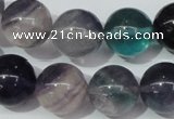 CFL155 15.5 inches 16mm round natural fluorite gemstone beads