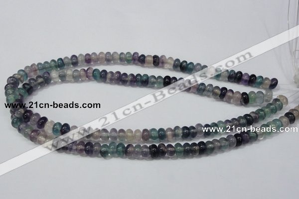 CFL156 15.5 inches 5*8mm rondelle natural fluorite gemstone beads