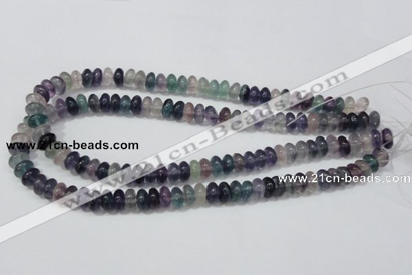 CFL157 15.5 inches 6*10mm rondelle natural fluorite gemstone beads