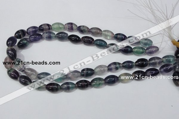 CFL158 15.5 inches 10*15mm rice natural fluorite gemstone beads