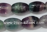 CFL159 15.5 inches 15*20mm rice natural fluorite gemstone beads