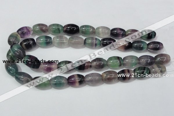 CFL159 15.5 inches 15*20mm rice natural fluorite gemstone beads