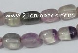 CFL162 15.5 inches 9*13mm nugget natural fluorite beads wholesale